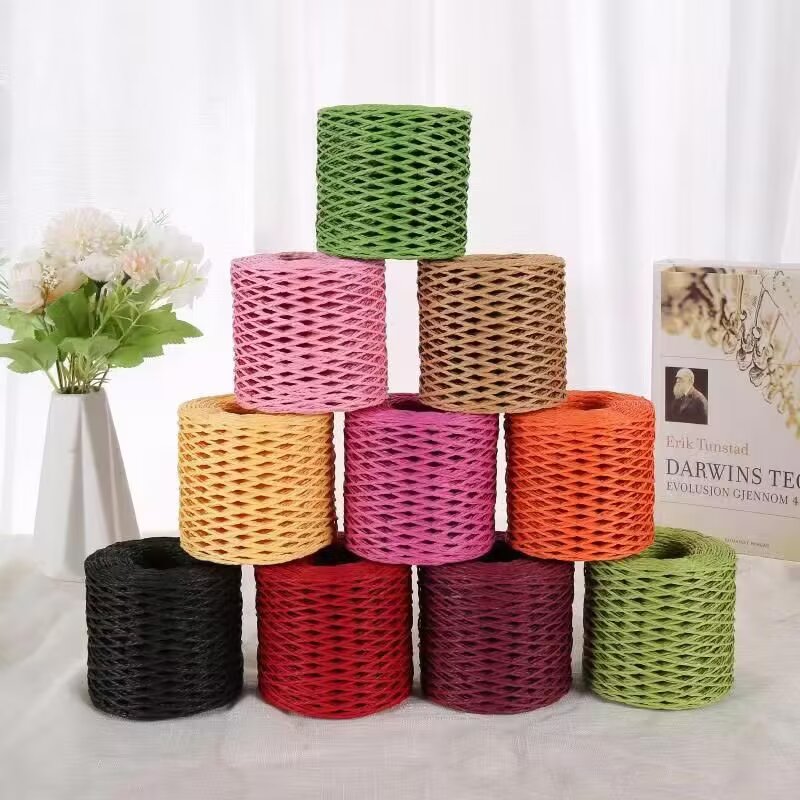 190g ラフィア糸、竹繊維製わら紙糸、手作りDIY材料、夏 - Crochet Bag Raffia のレビューと価格