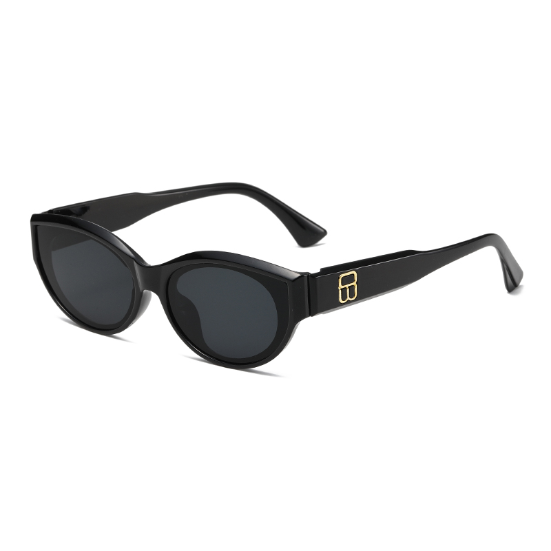 女性レトロキャットアイサングラス小さなオーバルシェード UV - Sunglasses Cat Eye のレビューと価格