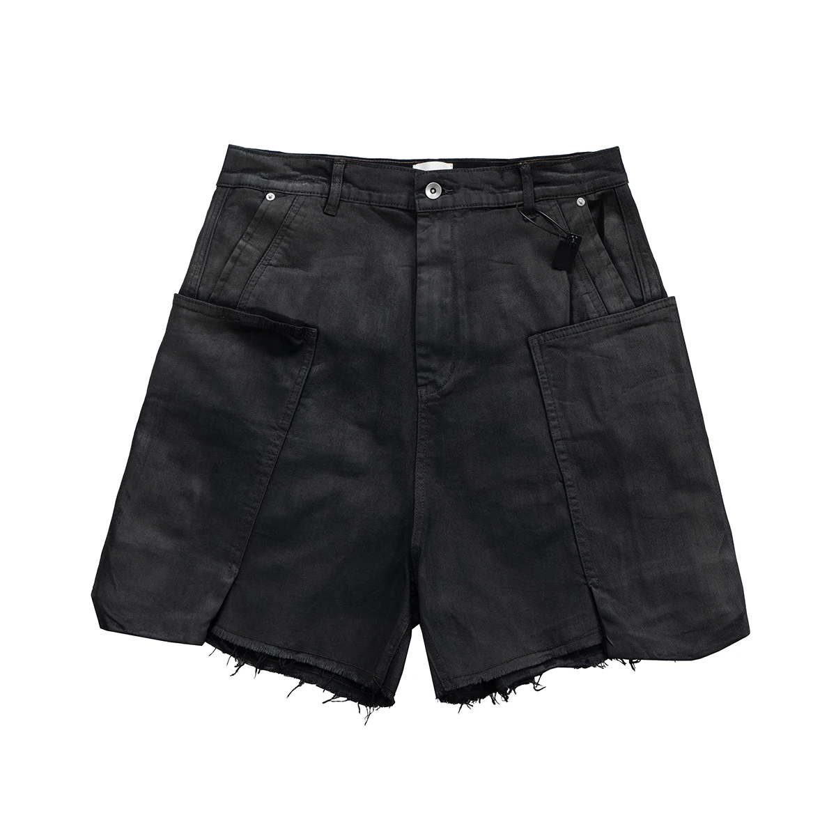 ストリートウェア　新作　夏　ブラッシュワックスコーティングデ - Shorts Denim Frayed のレビューと価格
