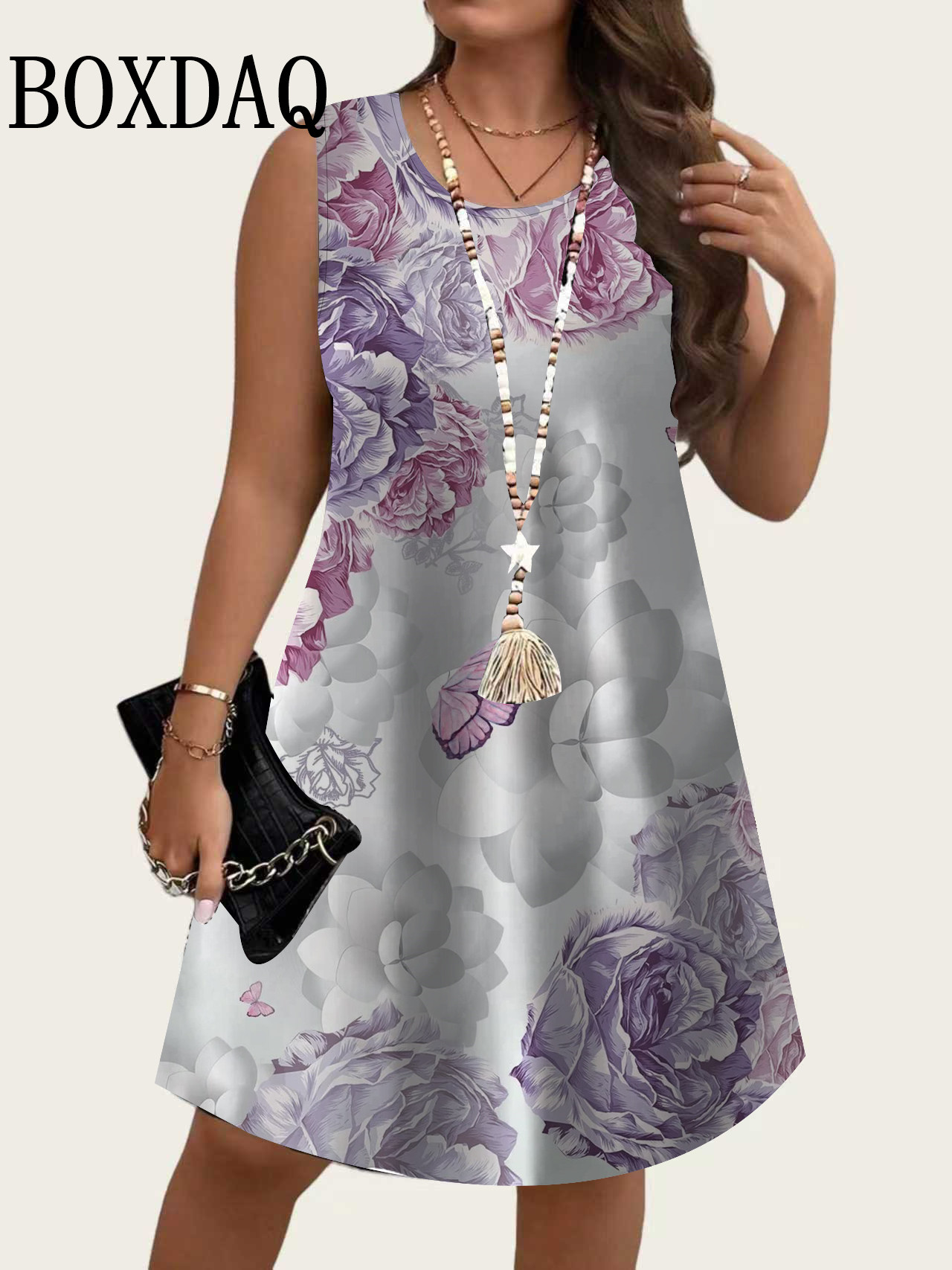 2026年夏新作 レディース ノースリーブワンピース プラス - Romper Floral Print のレビューと価格