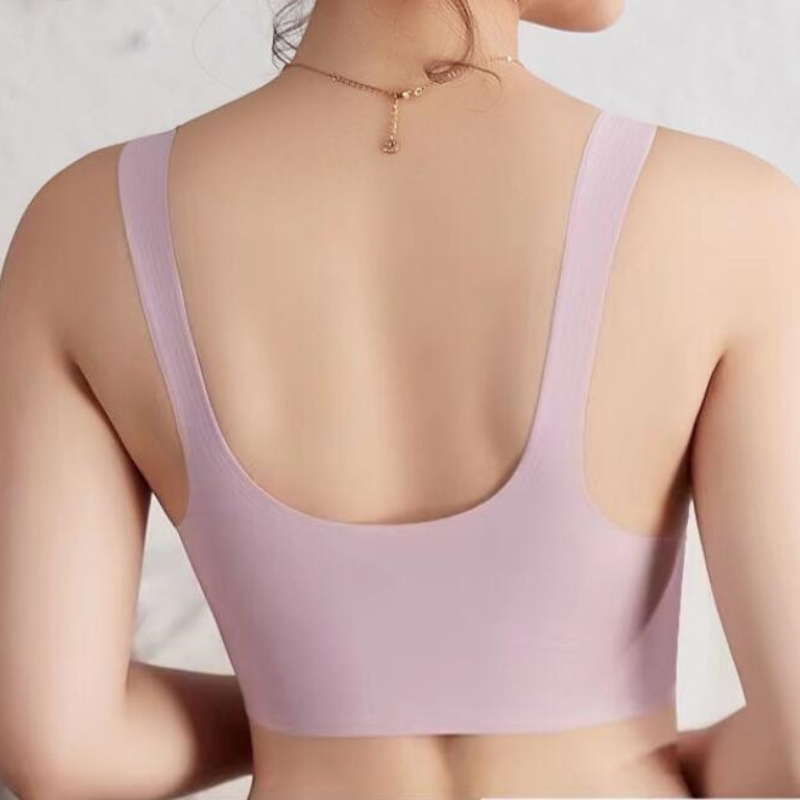 スチールリングのないシームレスな女性用下着,薄いブラ,取り外 - Bralette Triangle Set のレビューと価格