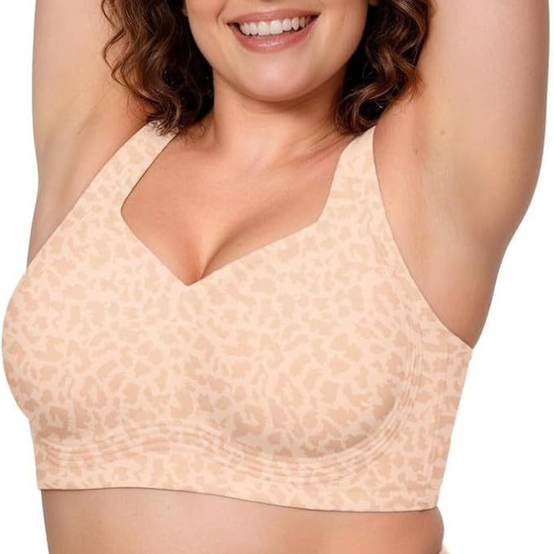 レオパード柄ゼリーブラ ノンワイヤー プッシュアップ ワイヤ - Bralette Triangle Set のレビューと価格