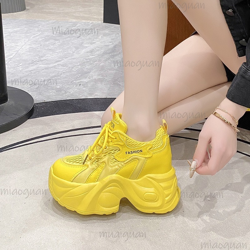 女性のメッシュ通気性チャンキープラットフォームスニーカー女性 - Wedge Espadrille Women のレビューと価格