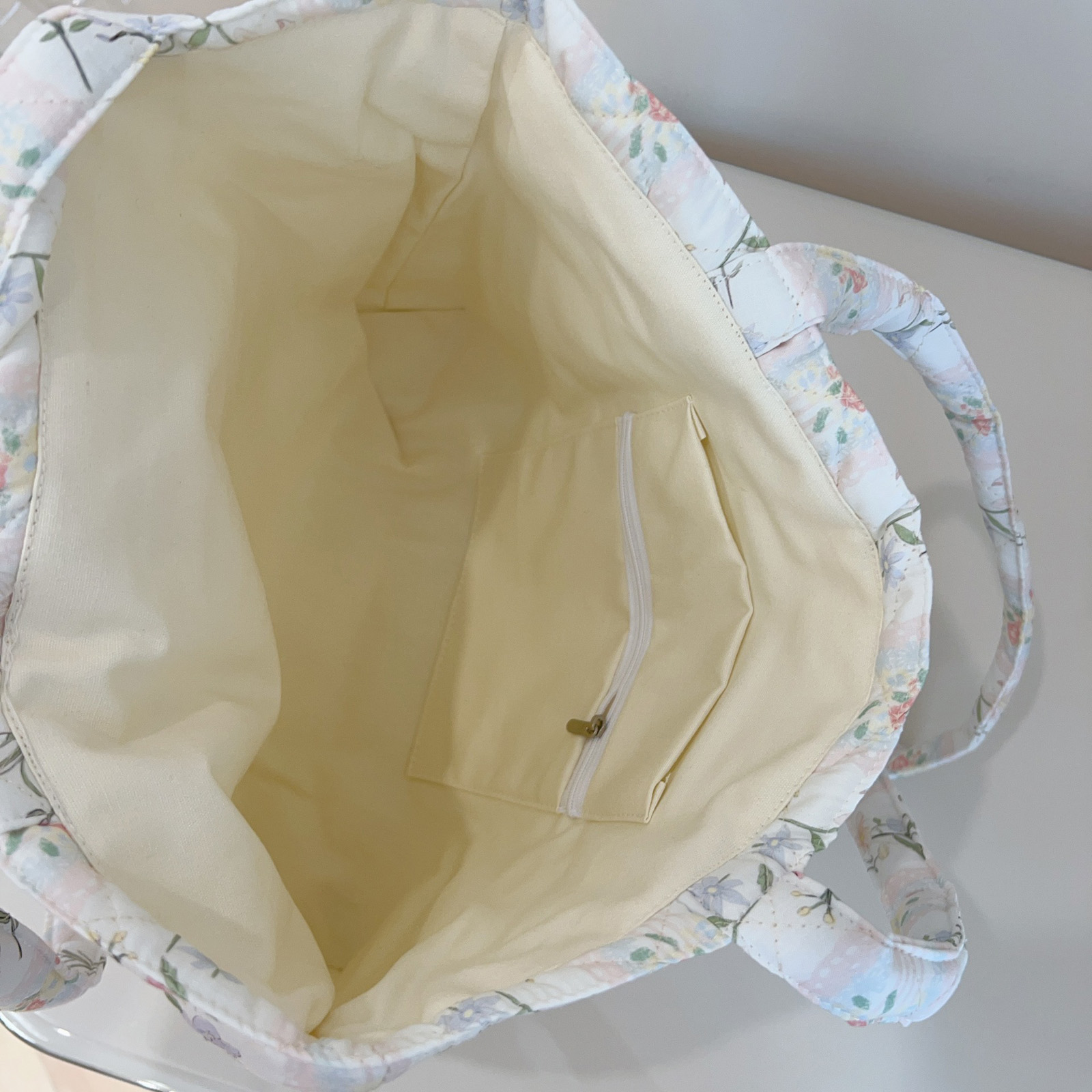 フランス風花柄キルティングトートバッグ レディース 大容量  - Tote Bag Beach のレビューと価格
