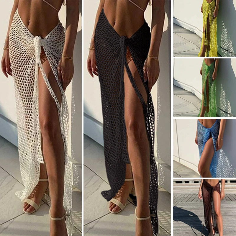 Bwq-女性用ニットかぎ針編み中空アウトビーチドレス、セクシ - Cover Up Kaftan のレビューと価格