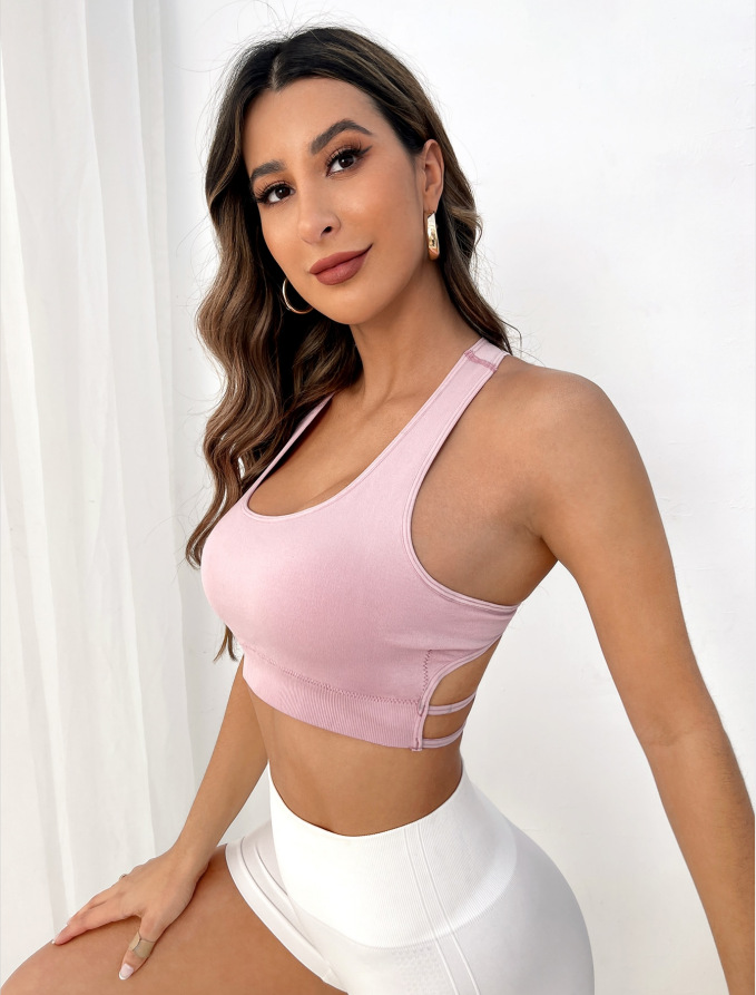 女性の通気性のあるスポーツブラ,シームレス,ヨガ,耐衝撃性, - Crop Top Crochet のレビューと価格