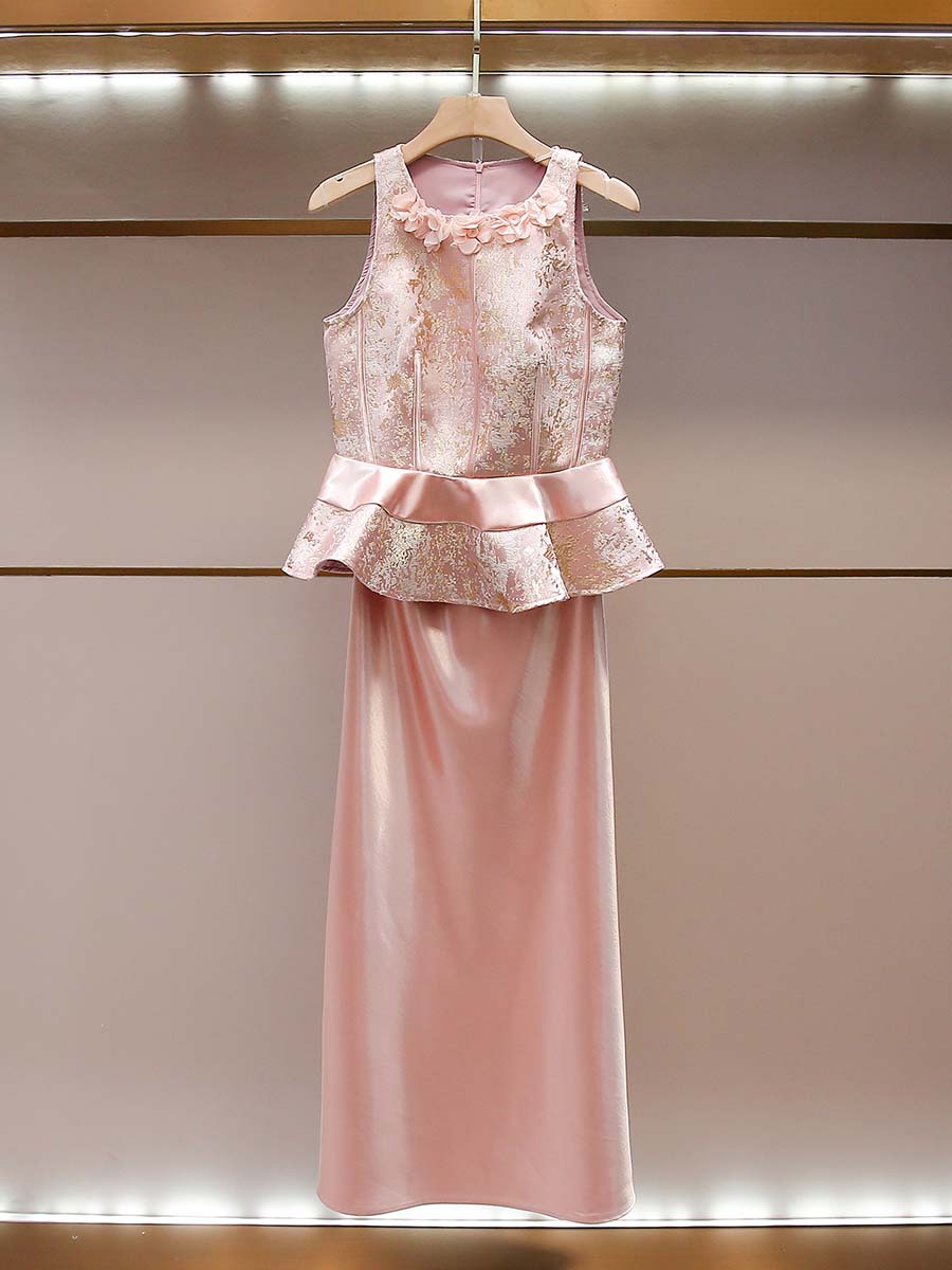 GALCAUR ソリッドスプライス花柄スリムツーピースセット - Midi Skirt Floral のレビューと価格