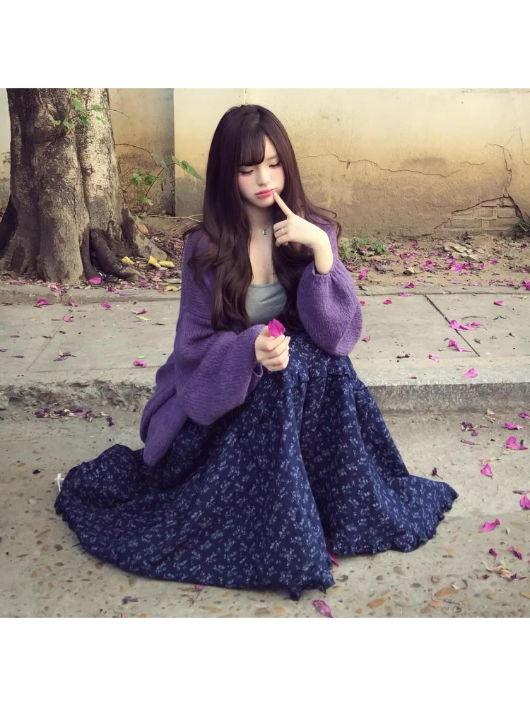プラスサイズ レディース ハイウエスト 花柄プリント ミディ - Midi Skirt Floral のレビューと価格