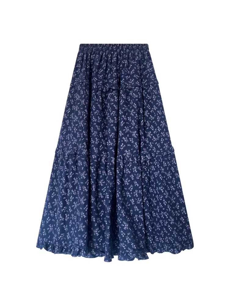 プラスサイズ レディース ハイウエスト 花柄プリント ミディ - Midi Skirt Floral のレビューと価格