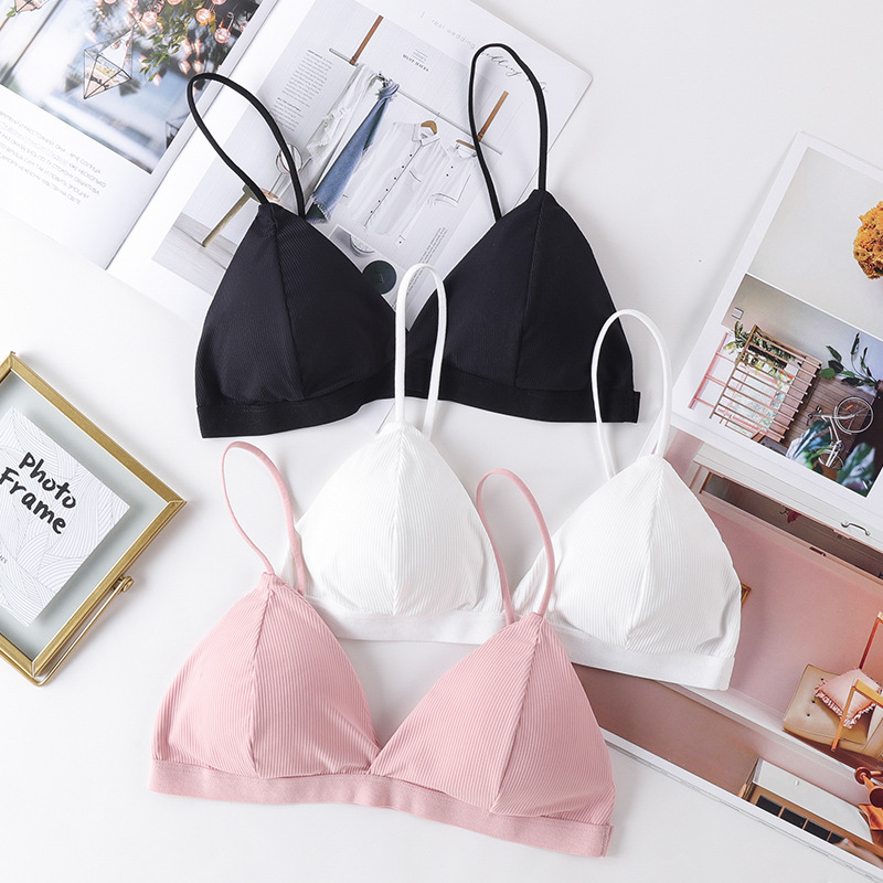 女性のためのセクシーな3Dスポーツブラ,シームレス,ホルター - Bralette Triangle Set のレビューと価格
